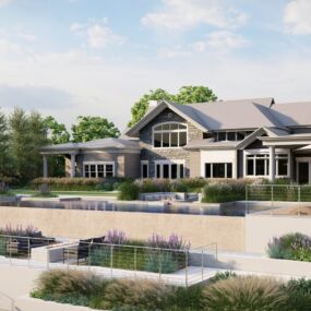 Infinity-edge lap pool with canyon views in La Cañada